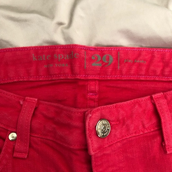 Kate Spade Play Hooky red low rise skinny jean - Picture 5 of 14